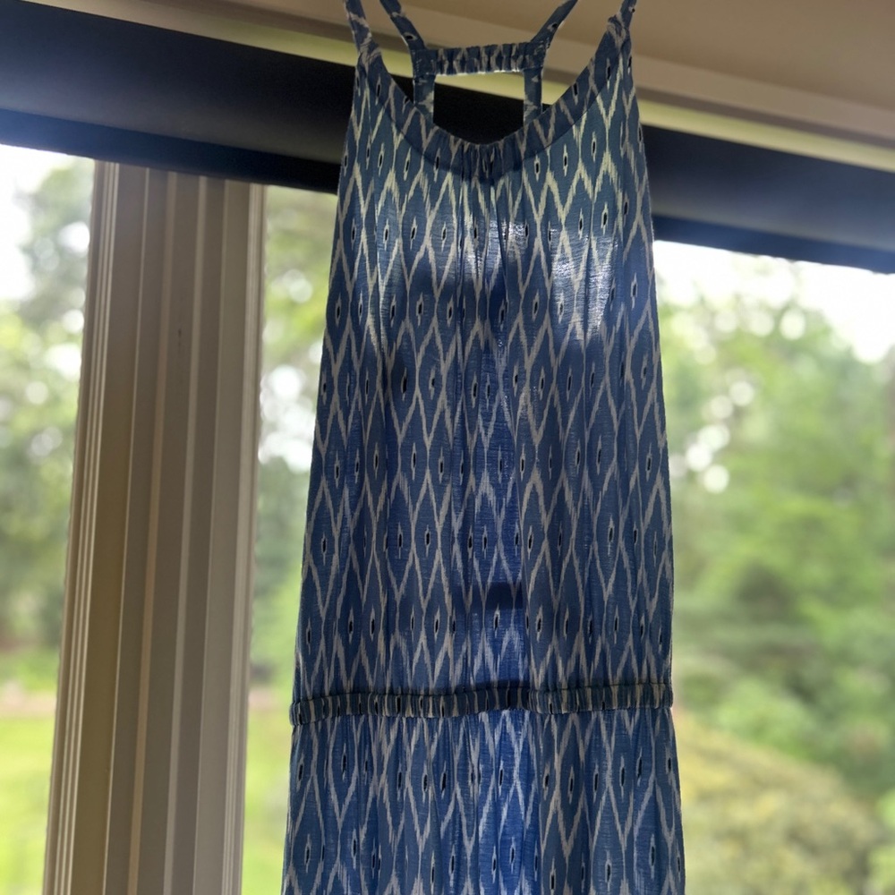 Joie Blue and White Maxi Dress